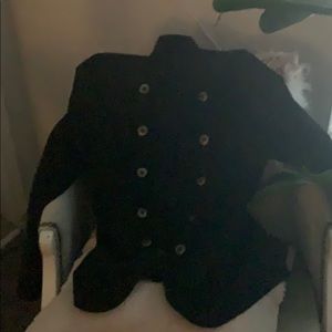 Black cotton military style jacket